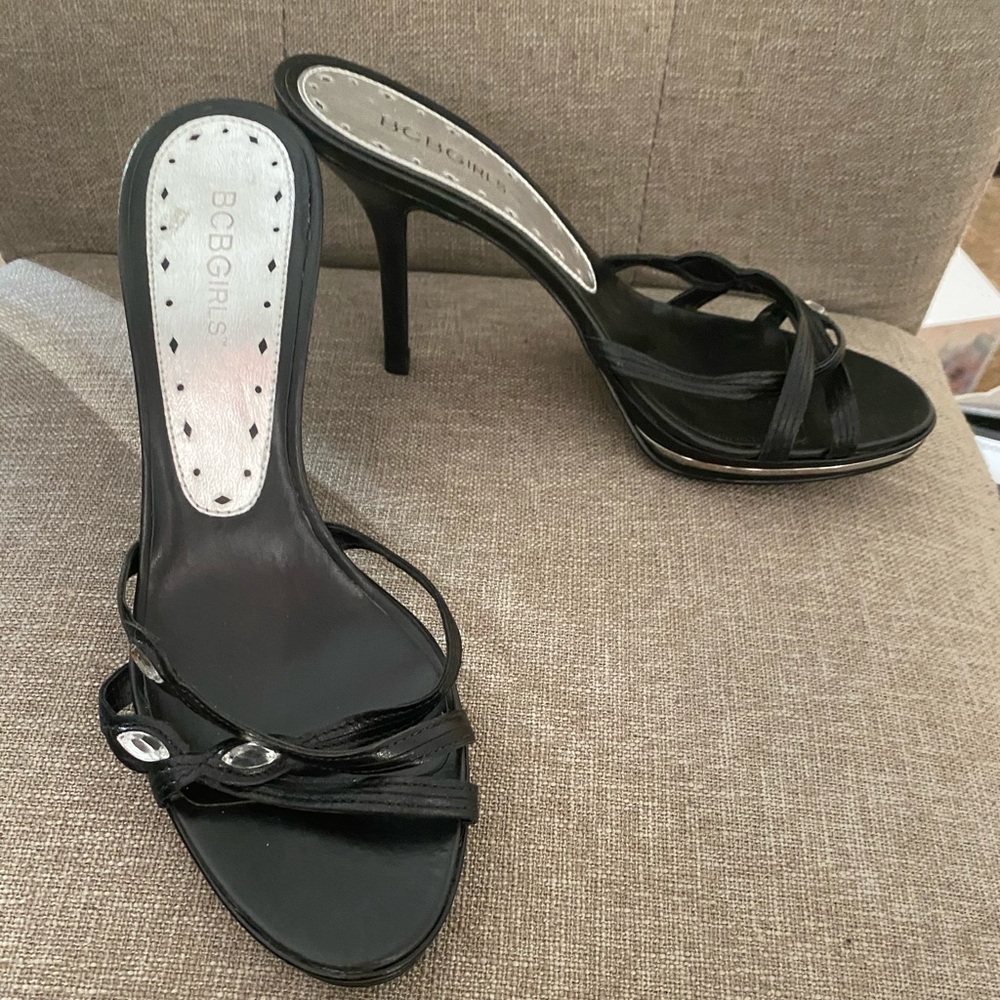 BNWOB BCBGirls high heel sandals with rhinestones